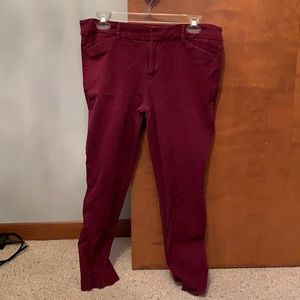 Old Navy Pixie women’s size 12 maroon pants